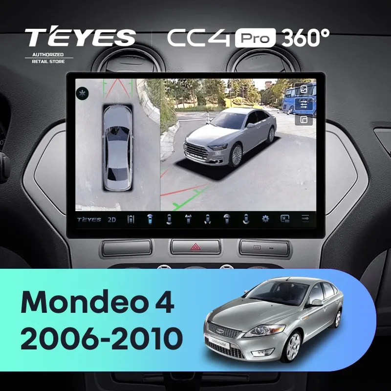 Штатная магнитола Teyes CC4 Pro 360 12/256 Ford Mondeo 4 (2006-2010) (13")