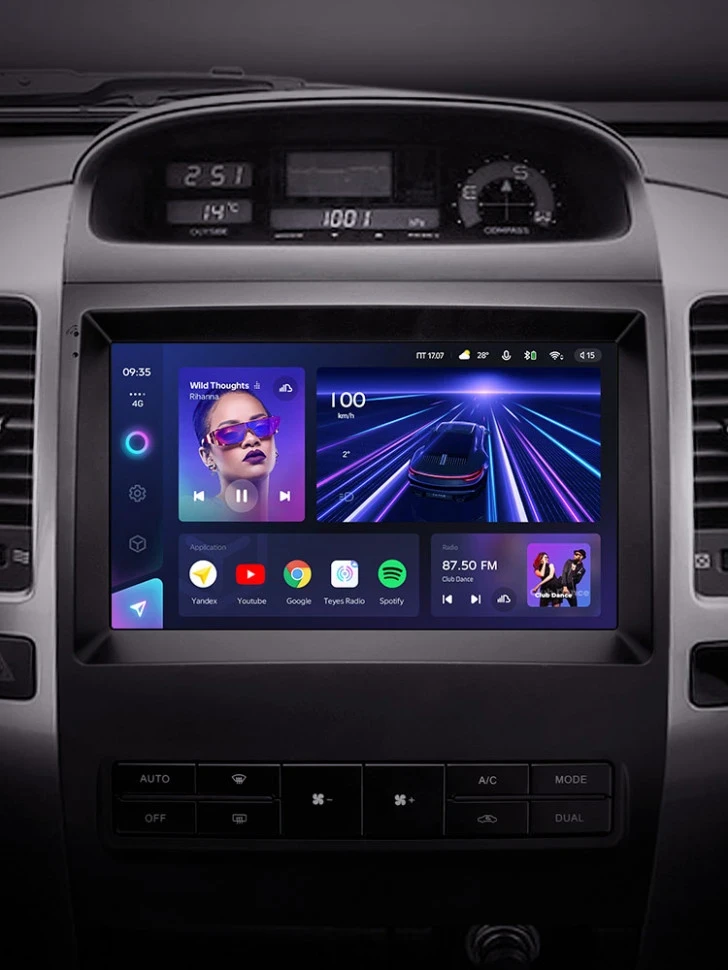 Штатная магнитола Teyes CC3 4/32 Toyota Land Cruiser Prado 120 (2002-2009) F2